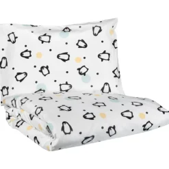 Pentik Pingviini pussilakanasetti musta 120x160 + 40x60 cm