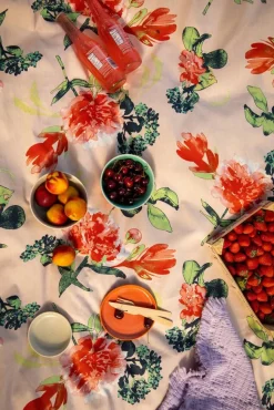 Pentik pöytäliina Huvila 145x250 cm v.oranssi