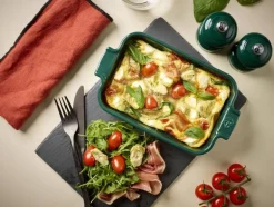 Peugeot keraaminen Appolia-vuoka suorakaide 32 cm metsän vih