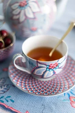 Pip Studio kaitaliina Flower Festival 50x150 cm Blue