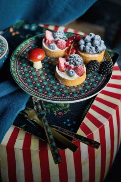 Pip Studio kakkutarjotin Clover 21 cm Green