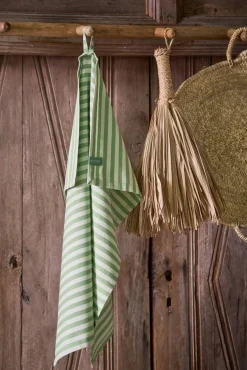 Pip Studio keittiöpyyhe Stripes 65x65 cm 2 kpl Light Green