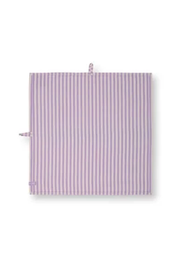 Pip Studio keittiöpyyhe Stripes 65x65 cm Lilac 2 kpl
