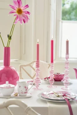 Pip Studio kynttilänjalka lasia Swirl M 22 cm Pink