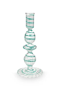Pip Studio kynttilänjalka Swirl Light Blue S 20 cm