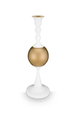 Pip Studio kynttilänjalka Metal Sphere 37 cm White-Gold