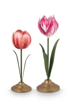 Pip Studio kynttilänjalkasetti Metal Pink