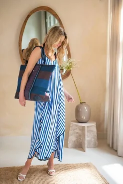 Pip Studio laukku Tilda Large Stripe Blue 66x20x44 cm