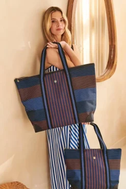 Pip Studio laukku Tilda Large Stripe Blue 66x20x44 cm