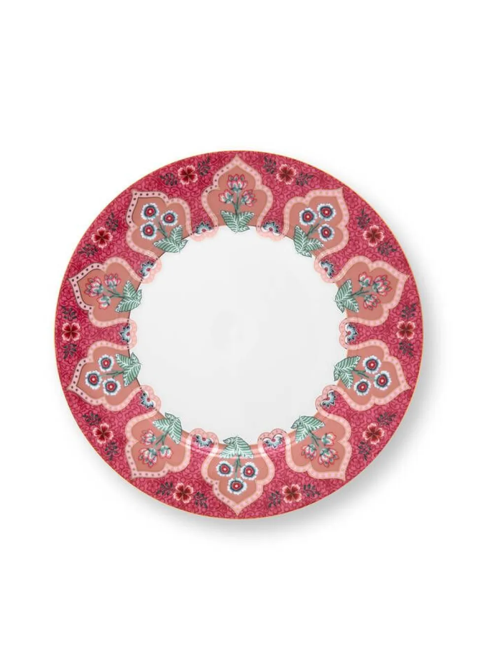 Pip Studio lautanen Flower Festival Deco 21 cm Dark Pink