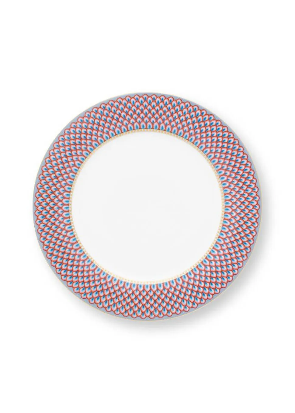 Pip Studio lautanen Flower Festival Scallop 26,5 cm Red-Ligh