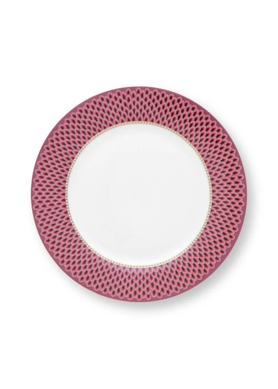 Pip Studio lautanen Flower Festival Scallop 26,5 cm Dark Pin