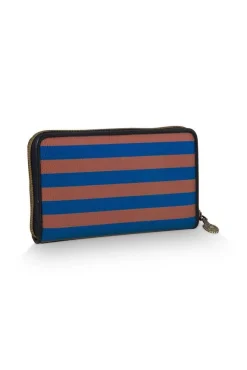 Pip Studio lompakko Willow Wallet Stripe 18x3x11 cm Blue