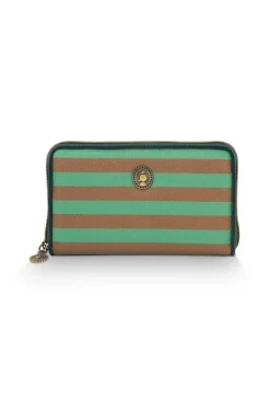 Pip Studio lompakko Willow Wallet Stripe 18x3x11 cm Green
