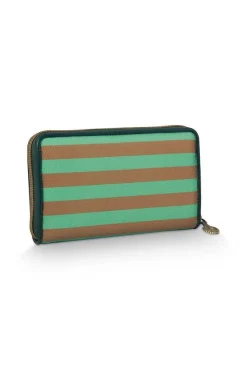 Pip Studio lompakko Willow Wallet Stripe 18x3x11 cm Green