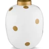 Pip Studio maljakko Metal Dots 32 cm White-Gold