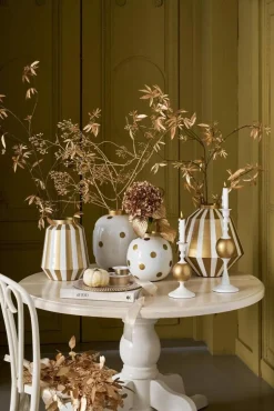 Pip Studio maljakko Metal Dots 32 cm White-Gold