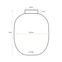 Pip Studio maljakko Metal Dots 32 cm White-Gold