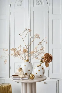 Pip Studio maljakko Metal Dots 32 cm White-Gold