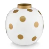 Pip Studio maljakko Metal Dots 23 cm White-Gold