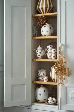 Pip Studio maljakko Metal Dots 23 cm White-Gold