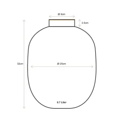 Pip Studio maljakko Metal Stripes 32 cm Lilac