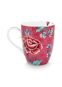 Pip Studio muki Flower Festival 350 ml Dark Pink