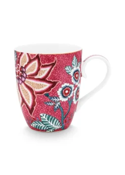 Pip Studio muki Flower Festival 350 ml Dark Pink