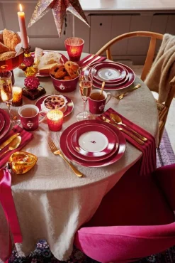 Pip Studio muki Love Birds Medallion Deer 300 ml Dark Red