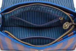 Pip Studio olkalaukku Frances Small Stripe Blue 19x7x17,5 cm