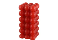 Polar kynttilät kuplakynttilä pilari neliö tummanpunainen 12