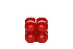 Polar kynttilät pöytäkynttilä Kuplakuutio 6,8 cm punainen