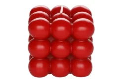 Polar kynttilät pöytäkynttilä Kuplakuutio 9,8 cm punainen