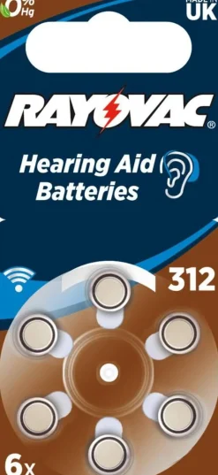 Rayovac Kuulokojeparisto 312 6-pack