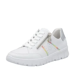 Rieker tennarit N1313-80 Weiss Silber