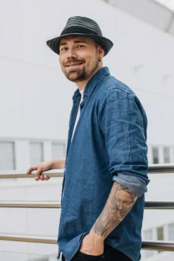 Salon lakkitehdas olkihattu Straw Hat Trilby 2401