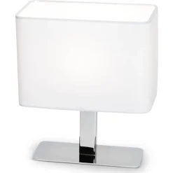 Sessak Iben pöytävalaisin kromi/valkoinen varjostin