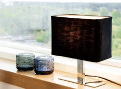 Sessak Iben pöytävalaisin kromi/musta varjostin