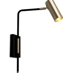 Sessak seinävalaisin Arlon mattamusta/harjattu messinki