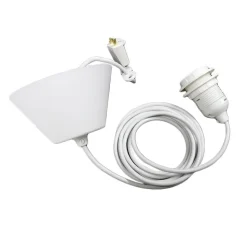 Sessak valaisinkaluste E27 valkoinen 3 m