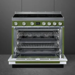 Smeg induktioliesi monitoimiuunilla CPF9IPOG Portofino vihreä