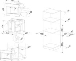 Smeg kahvikone CMS4303X integroitava teräs