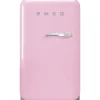 Smeg retrojääkaappi FAB5LPK5 73 cm, vaaleanpunainen, vasen