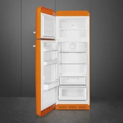 Smeg retrojääkaappipakastin FAB30LOR5 oranssi, vasen