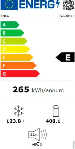 Smeg retrojääkaappi-pakastin FAB50RBL5, musta, oikea