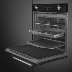 Smeg SOP6902S2PN 60cm yhdistelmähöyryuuni Viktoria, musta