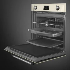 Smeg SOP6902S2PP 60cm yhdistelmähöyryuuni Viktoria, kerma