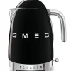 Smeg vedenkeitin KLF04BLEU lämpötilan säädöllä, musta