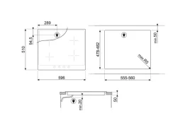 Smeg Victoria induktiotaso 60 cm SI964NM musta