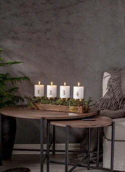 Star Trading LED-kynttilä Flamme Advent valkoinen 4 kpl